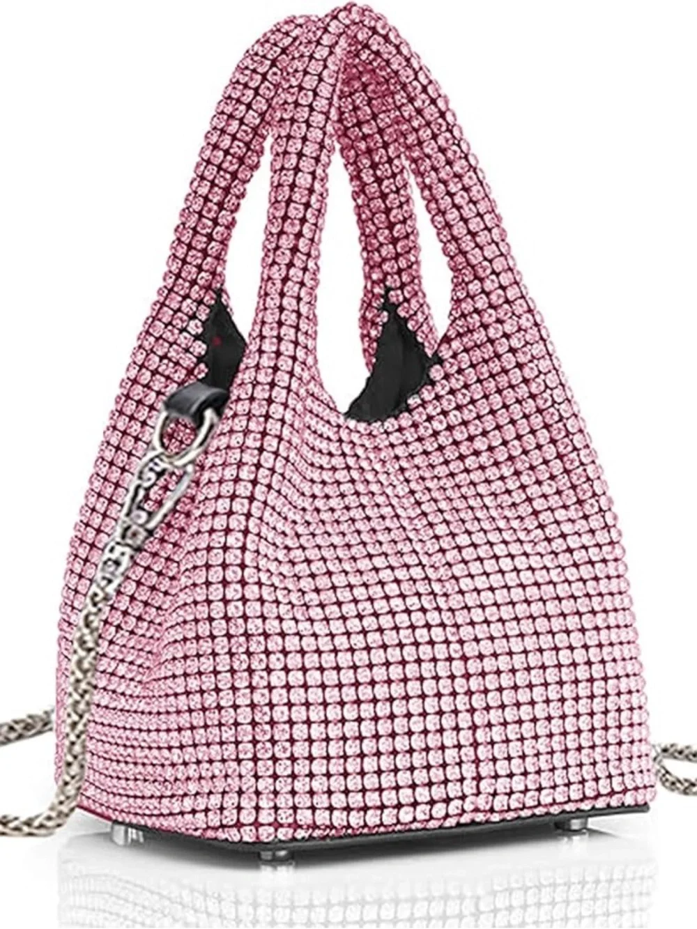 NWT Sparkling Bling SwarovskI Crystal Rhinestone Bucket Bag Shoulder Pur… - Picture 7 of 17